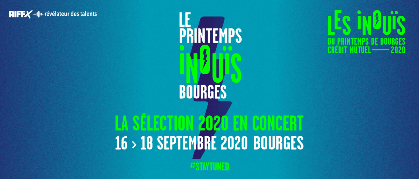 LE PRINTEMPS iNOUïS C'EST 34 CONCERTS DU 16 AU 18 SEPTEMBRE 2020 À BOURGES !
